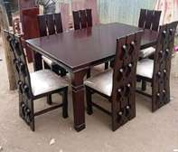 Readily available 6-Seater Elegant Mahogany Dining Table