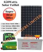 Super Deal Offer 650watts Solar Fullkit.