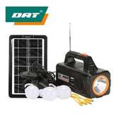 Dat Solar Lighting Kit: FM Radio, 4 Led Bulbs, Torch,
