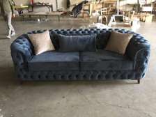 3 seater curved round button tufted Sofa