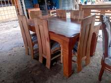 6 seater modern solid mahogany dining set