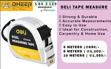 Deli Steel Measuring Tape 5-10m Chrome Durable