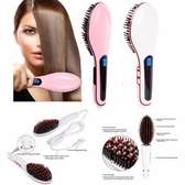 Straight Hair Straightener Comb Digital Electric Straightening Hair Dryer Brush black one size
