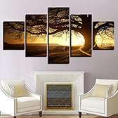 Sunset Tree landscape wall decor (Ylm-bk-5p-0015)