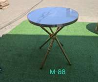 Modern Side Table Marble Top Gold Legs