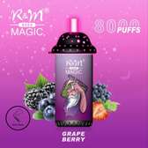R & M Magic 8000 Puffs Rechargeable Vape - Grape Berry