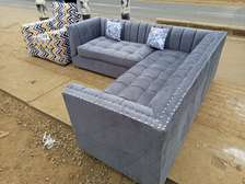 6seater L sofa with a permanent back with cocus