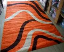 Orange Stripped Shaggy Carpet