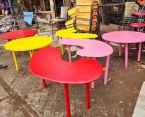 Kids Colorful Wooden Tables bean & Round Shapes