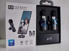 K9 Dual Wireless Lavalier Microphone for I Phone iPad,