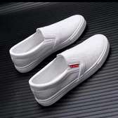 Black & white LTX leather slip on rubbers