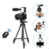 Vlogging Kit With Adjustable Tripod+ Lights + Microphone