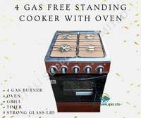 4 gas free standing cooker with oven