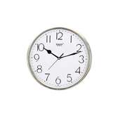 Rikon quartz wall clock from India - Silver #2651