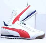White-Red-Blue PUMA Roma Sneaker