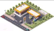 Shopping center plot for lease and petrol station for lease