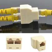 RJ45 Splitter Adapter Connector 1 To 2 Female Ports