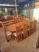 10 Seater Mahogany -framed Dining Table Sets