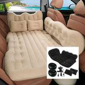 Inflatable car bed with pump