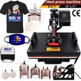 8 in 1 Heat Press Machine Combo Kit Hat Plate Pressing