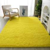 Bright Yellow Large Shaggy Rug Soft Plush Floor Mat
