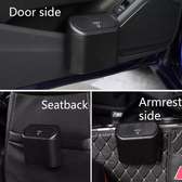 Car trash can with auto rebound push lid -