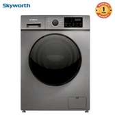 SKYWORTH 8KG FRONT LOAD WASHING MACHINE SILVER IN COLOUR