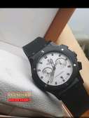 Black Leather Strap Watch