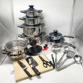 Marwa Stainless Cookware Sets With Pots,Pans