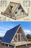 A-Frame wooden villa construction