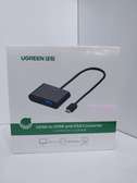 Ugreen HDMI To VGA + HDMI Converter 3.5mm Audio Output