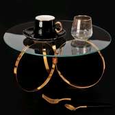 Sienna glass coffee table