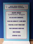 Customized school slogan boards,