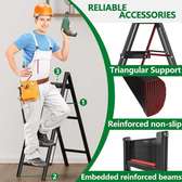 3-Step Black Foldable Ladder Wholesale