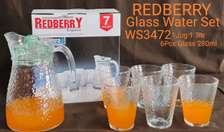 Glass water set Jug 1.3 ltrs (capacity) plus 6 Pcs glasses