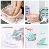 Foldable foot bath massager