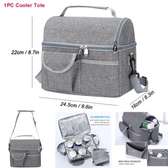 Lunch Bag for Adults Cooler Bag with Double Compartments