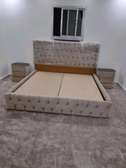 Round buttoned 5 by 6 Luxurious bed