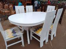6 seater white dining