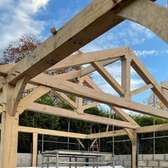 Oak structural beams long 7 , 8 and 9 feet maximum length..