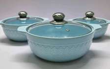 3in1 coloured  ceramic serving dishesset