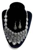 Womens Silver Plated Jewelry Set
