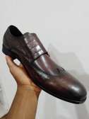 John Foster Double Buckle Leather Dark Brown Official Shoes
