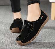 Black Loafers flats shoes woman moccasins women Flats