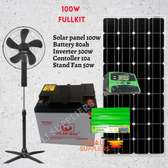 100w solar fullkit with standing fan