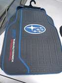 Heavy rubber branded car mats