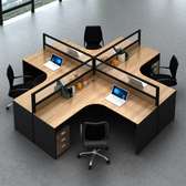 4 Way Curved Modern Imported Office Working Station