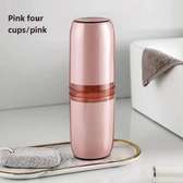 Portable transparent travel toothbrush toothpaste container