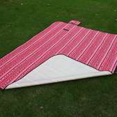 Red Striped Large Picnic Blanket Water-Resistant