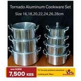 Polished aluminium cooking pots 14pcs